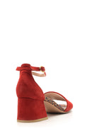 Women's Suede Ankle Strap Heeled Shoes | Derimod Women's Suede Ankle Strap Heeled Shoes | Derimod