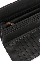 Women's Black Wallet with Strap Detail | Derimod Women's Black Wallet with Strap Detail | Derimod