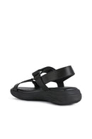 Geox Women's Black Spherica Ec5w Flat Sandals | Derimod Geox Women's Black Spherica Ec5w Flat Sandals | Derimod
