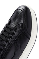 Erkek Siyah Bağcıklı Deri Sneaker | Derimod Erkek Siyah Bağcıklı Deri Sneaker | Derimod