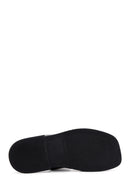 Women's Black Leather Comfort Slippers | Derimod Women's Black Leather Comfort Slippers | Derimod