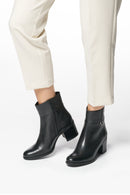 Geox Kadın Siyah New Asheel Fermuarlı Kalın Topuklu Deri Bot | Derimod Geox Kadın Siyah New Asheel Fermuarlı Kalın Topuklu Deri Bot | Derimod