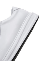 Male White Lace-Up Thick-Soled Leather Sneaker | Derimod Male White Lace-Up Thick-Soled Leather Sneaker | Derimod