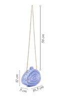 Kadın Mavi Uzun Askılı Desenli Mini Portföy Çanta | Derimod Kadın Mavi Uzun Askılı Desenli Mini Portföy Çanta | Derimod