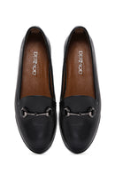 Kadın Siyah Deri Maskülen Loafer | Derimod Kadın Siyah Deri Maskülen Loafer | Derimod