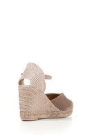 Geox Kadın Bej Gelsa Dolgu Topuklu Süet Deri Espadril | Derimod Geox Kadın Bej Gelsa Dolgu Topuklu Süet Deri Espadril | Derimod