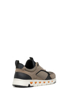 Geox Men's Grey Spherica Ecub-4 Lace-Up Sneaker | Derimod Geox Men's Grey Spherica Ecub-4 Lace-Up Sneaker | Derimod