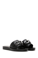 Women's Black Accessory Slippers | Derimod Women's Black Accessory Slippers | Derimod