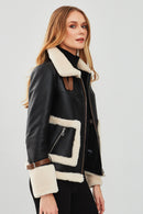 Megeve Kadın Siyah Deri Ceket | Derimod Megeve Kadın Siyah Deri Ceket | Derimod