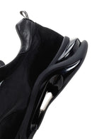 Men's Black Lace-up Thick-Sole Leather Sneaker | Derimod Men's Black Lace-up Thick-Sole Leather Sneaker | Derimod