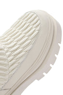 Women's Cream Thick Soled Fabric Boots | Derimod Women's Cream Thick Soled Fabric Boots | Derimod