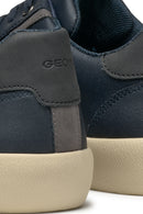 Geox Men's Navy Blue Affile Lace-Up Leather Sneaker | Derimod Geox Men's Navy Blue Affile Lace-Up Leather Sneaker | Derimod