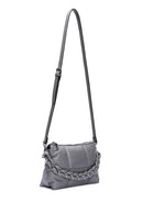 Women's Gray Quilted Crossbody Bag | Derimod Women's Gray Quilted Crossbody Bag | Derimod