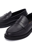 Woman Black Leather Masculine Loafer | Derimod Woman Black Leather Masculine Loafer | Derimod