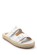 Women's Straw Detailed Slippers | Derimod Women's Straw Detailed Slippers | Derimod