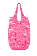 Women's Pink Straw Shoulder Bag | Derimod Women's Pink Straw Shoulder Bag | Derimod