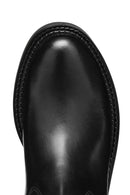 Geox Women's Black Serilda Zippered Leather Boots | Derimod Geox Women's Black Serilda Zippered Leather Boots | Derimod