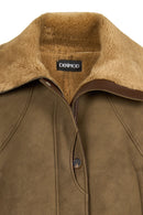 St Anton Kadın Taba Oversize Teddy Mont | Derimod St Anton Kadın Taba Oversize Teddy Mont | Derimod
