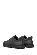 Geox Men's Grey Spherica Lace-Up Leather Sneakers | Derimod Geox Men's Grey Spherica Lace-Up Leather Sneakers | Derimod