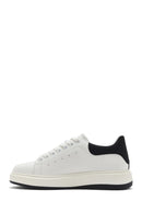 Erkek Beyaz Bağcıklı Deri Sneaker | Derimod Erkek Beyaz Bağcıklı Deri Sneaker | Derimod