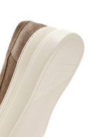 Kadın Vizon Kalın Tabanlı Süet Deri Loafer | Derimod Kadın Vizon Kalın Tabanlı Süet Deri Loafer | Derimod