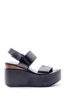 Women's Leather Wedge Heeled Sandals | Derimod Women's Leather Wedge Heeled Sandals | Derimod