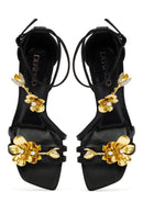 Women's Black Accessory Detailed Thin Heel Sandals | Derimod Women's Black Accessory Detailed Thin Heel Sandals | Derimod