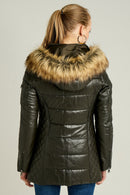 Blanch Long Kadın Deri Ceket | Derimod Blanch Long Kadın Deri Ceket | Derimod