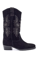 Women's Suede Leather Cowboy Boots | Derimod Women's Suede Leather Cowboy Boots | Derimod