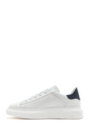 Erkek Beyaz Bağcıklı Kalın Tabanlı Deri Sneaker | Derimod Erkek Beyaz Bağcıklı Kalın Tabanlı Deri Sneaker | Derimod
