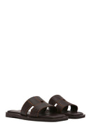 Women's Brown Leather Slippers | Derimod Women's Brown Leather Slippers | Derimod