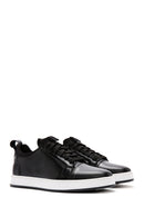 Men's Black Lace-up Leather Sneaker | Derimod Men's Black Lace-up Leather Sneaker | Derimod