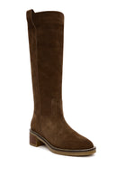 Women's Tan Suede Leather Boots | Derimod Women's Tan Suede Leather Boots | Derimod
