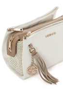 Women's Cream Long Strap Accessory Detailed Crossbody Bag | Derimod Women's Cream Long Strap Accessory Detailed Crossbody Bag | Derimod