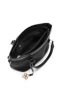 Kadın Siyah Uzun Askılı Baskılı Kol Çantası | Derimod Kadın Siyah Uzun Askılı Baskılı Kol Çantası | Derimod