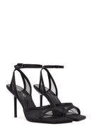 Women's Black Ankle Buckle High Thin Heel Sandals | Derimod Women's Black Ankle Buckle High Thin Heel Sandals | Derimod