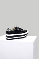 Yüksek Tabanlı Kadın Deri Sneaker | Derimod Yüksek Tabanlı Kadın Deri Sneaker | Derimod