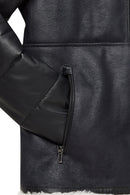 Zermatt Men's Black Teddy Coat | Derimod Zermatt Men's Black Teddy Coat | Derimod
