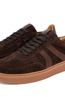 Kadın Kahverengi Bağcıklı Süet Deri Sneaker | Derimod Kadın Kahverengi Bağcıklı Süet Deri Sneaker | Derimod