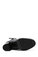 Women's Black Buckle Heeled Boots | Derimod Women's Black Buckle Heeled Boots | Derimod