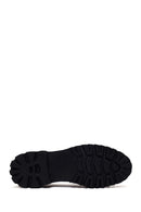 Woman Black Chunky-Heeled Leather Masculine Loafer | Derimod Woman Black Chunky-Heeled Leather Masculine Loafer | Derimod