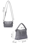 Women's Gray Quilted Crossbody Bag | Derimod Women's Gray Quilted Crossbody Bag | Derimod