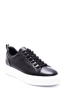 Men's Black Lace-up Leather Sneaker | Derimod Men's Black Lace-up Leather Sneaker | Derimod
