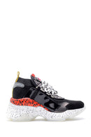 Kadın Yüksek Tabanlı Deri Sneaker | Derimod Kadın Yüksek Tabanlı Deri Sneaker | Derimod