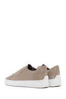 Men's Beige Lace-up Leather Sneaker | Derimod Men's Beige Lace-up Leather Sneaker | Derimod