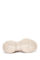 Derimod Zero Women's Beige Lace-Up Stone Detailed Sneakers | Derimod Derimod Zero Women's Beige Lace-Up Stone Detailed Sneakers | Derimod