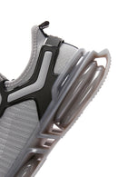 Derimod Zero Men's Gray Lace-Up Thick Soled Fabric Sneaker | Derimod Derimod Zero Men's Gray Lace-Up Thick Soled Fabric Sneaker | Derimod