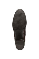 Geox Women's Brown New Asheel Zippered Thick Heel Leather Boots | Derimod Geox Women's Brown New Asheel Zippered Thick Heel Leather Boots | Derimod