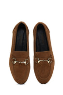 Kadın Taba Süet Deri Loafer | Derimod Kadın Taba Süet Deri Loafer | Derimod