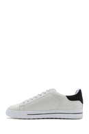 Men's White Lace-up Leather Sneaker | Derimod Men's White Lace-up Leather Sneaker | Derimod